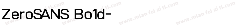 ZeroSANS Bo1d字体转换